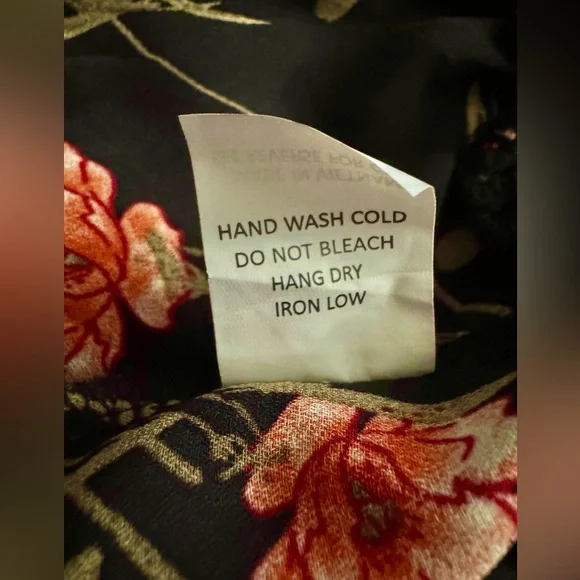 Sienna Sky Black and Red Orange Floral Blouse - Picture 7 of 7